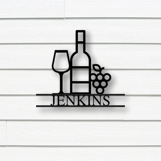 Personalized Wine Theme Metal Sign Metal Kitchen Sign Custom Metal Sign Wet Bar Sign Wine Down Wine Lover Gift Personalized Custom Decorations