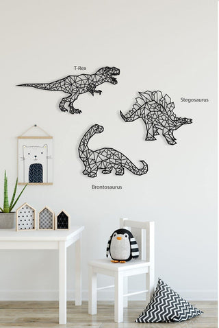 Geometric Dinosaurs/ Kids Wall Art/ Wall Decor/ Children's Birthday Gift Decorations