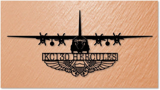 Kc130 Hercules Aircraft With Nfo Wings (naval Flight Officer) Metal Sign Cut Metal Sign Wall Decor Decorations