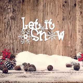 Let It Snow Metal Sign Winter Decor Snowflake Winter Sign Holiday Decor Rustic Metal Christmas Sign Snow Metal Wall Decor Decorations