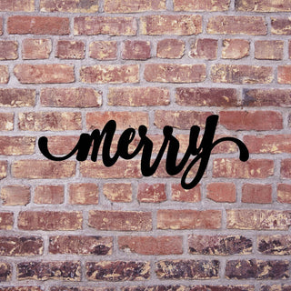 Merry Sign Cut Metal Sign Wall Decor Metal Sign Metal Art Decorations