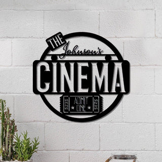 The Cinema Wall Decor Cut Metal Sign Metal House Sign Decorations