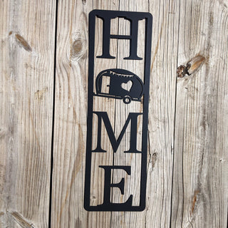 Home Sign Camper Style Cut Metal Sign Wall Metal Art Decorations