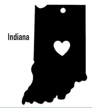 Indiana State Ornament Cut Metal Sign Wall Decor Metal Sign Metal Art Decorations