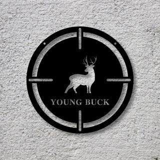 Deer Sign Metal Name Buck Sign Gift For Hunter Hunting Camp Decor Christmas Gift For Him Deer Antler Decor Buck Hunter Sign Decorations