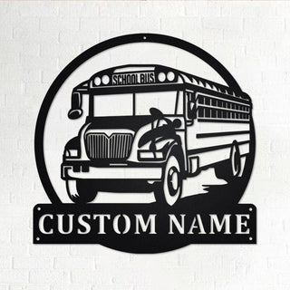 Custom School Bus Personalized Bus Driver Name Sign Decoration For Room School Bus Custom Bus DriverSchool Bus Decorations