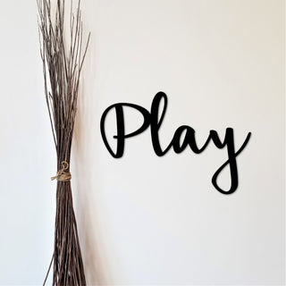 Play Word Sign Metal Word Art Play Room Wall Decor Music Decor Words For The Wall Kids Room Play Sign Decorations