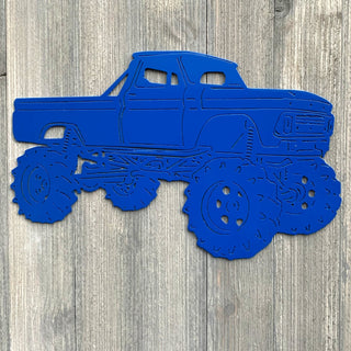 Monster Truck Metal Sign Cutout Cut Metal Sign Wall Metal Art Decorations