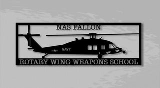 Mh60s Rotary Wing Weapons School Nas Fallon Metal Sign Cut Metal Sign Wall Decor Decorations