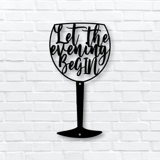 Metal Laser Cut Let The Evening Begin Quote Laser Cut Gin Glass Quote Occasion Gift Gin Quote Gin Lovers Gift Decorations