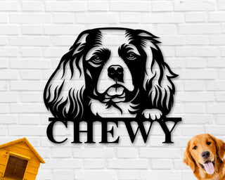 King Charles Spaniel Dog Sign King Charles Spaniel Metal Sign King Charles Spaniel Name Sign Pet Name Sign Dog Lover Sign Gift For Pet Decorations