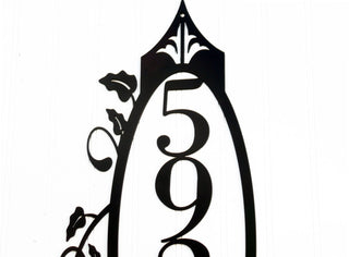 Vertical Outdoor House Number Metal Sign House Numbers Address Sign Custom Sign Outdoor Sign Metal Wall Decor Decorations