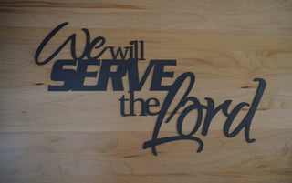 As For Me Any My House We Will Serve The Lord Joshua 24:15 Set Of 2 Signs Metal Sign Christian Wedding Gift Metal Scripture Wall Art Decorations