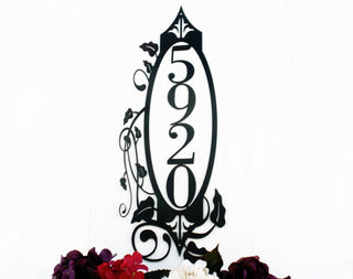 Vertical Outdoor House Number Metal Sign House Numbers Address Sign Custom Sign Outdoor Sign Metal Wall Decor Decorations