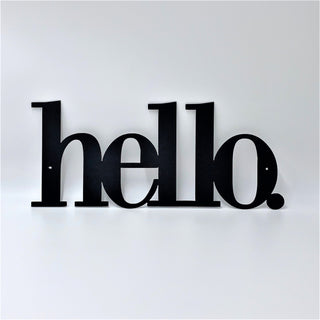 Hello Sign Metal Hello Sign Black Metal Hello Sign Metal Wall Decor Decorations