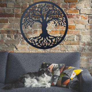 Tree Of Life Metal Sign Family Roots Steel Wall Sign Metal Art Decorations