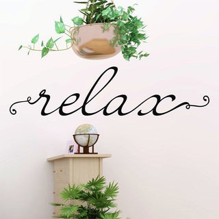 Relax Wall Decor Relax Quote Metal Wall Hangings Home Office Decoration Entryway D?cor Motivational Sign Decorations