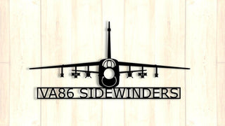 A7 Corsair Ii Va86 Sidewinders Military Attack Aircraft Metal Sign Cut Metal Sign Wall Decor Decorations