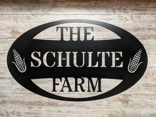 Farm Sign Personalized Family Name Sign Custom Name Sign Corn Sign Custom Farm Sign Gift Custom Metal Sign Swedish Farmhouse Sign Decorations