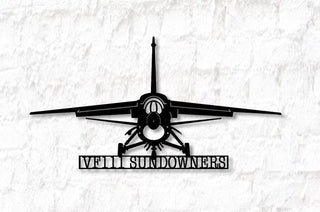 F8 Crusader Vf111 Sundowners Metal Sign Cut Metal Sign Wall Decor Decorations