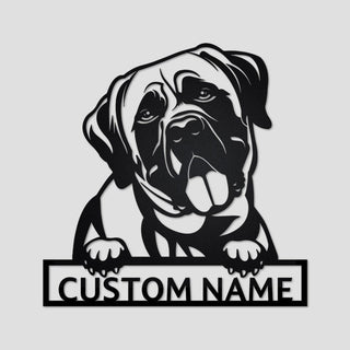 Personalized Mastiff Dog Metal Sign Mastiff Dog Dog Metal Sign Mastiff Dog Gift Dog Lover Mastiff Dog Lover Gifts Decorations