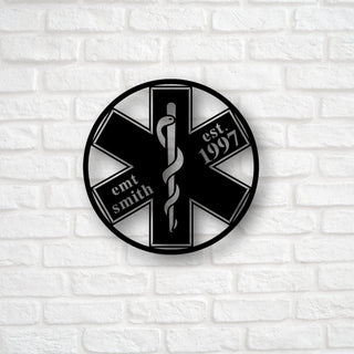 Emt Gift Ems Sign Star Of Life Ems Door Decor Ems Sign Paramedic Door Wreath Paramedic Sign Front Door Wreath Paramedic Gift Sign Decorations