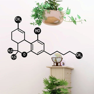 Metal Wall Decor Thc Molecule Biology Chemistry Art Thc Symbol Chemical Wall Decor Thc Sign Decorations