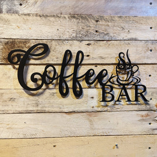 Coffee Bar Script Metal Sign Kitchen Wall Decor Cafe Sign Housewarming Gift Home Wall Hanging Decorations