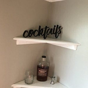 Metal Cocktails Sign Home Bar Decor Home Bar Gift Idea Bar Sign Alcohol Bar Accessories Drink Sign Script Cocktails Sign Word Art Decorations