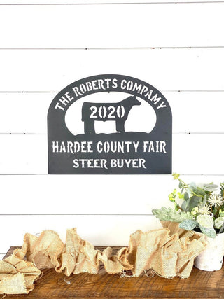 Livestock Steer Buyer Gift Sign Personalized Buyers Gift Youth Livestock Fair Buyer Gift Show Steer Gift Decorations