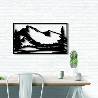 Mountains Metal Wall Decor Wall Hanging Large Metal Wall Sign Office Minimalist Housewarming Gift Decorations