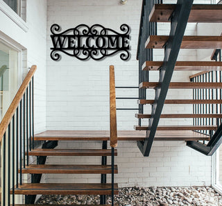 Welcome Metal Sign Outdoor Sign Decor Indoor Welcome Decoration Entryway Front Porch Welcome Sign Metal Abstract Wall Decor Decorations