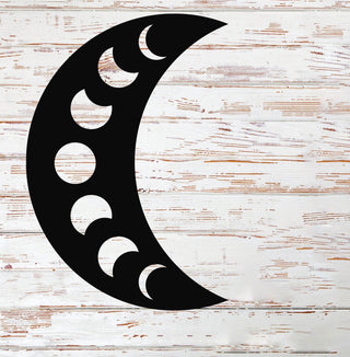 Metal Art Moon Phases Cosmic Boho Decor Modern Decorations