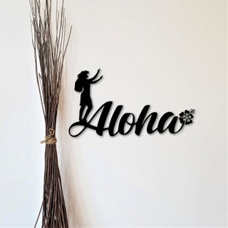 Aloha Sign Aloha Wall Sign With Hula Metal Signs Hawaiian Decor Beach House Decor Hawaii Signtropical Decor Decorations