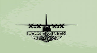 Hc130h Hercules Uscg Engineer With Aircrew Wings Metal Sign Cut Metal Sign Wall Decor Decorations