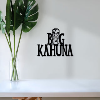 Boss Gifts Big Kahuna Sign Tiki Decor Surf Hawaiian Decor Hawaii Art Gift For The Boss The Big Kahuna Metal Word Art Decorations