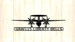 Vaw115 Liberty Bells Airborne Early Warning (aew) Aircraft Metal Sign Cut Metal Sign Wall Decor Decorations