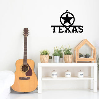 Texas Lone Star Metal Sign Laser Cut Solid Steel Decorative Home Accent Wall Sign Hanging Indoor Or Outdoor Decorations