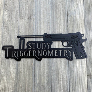 I Study Triggernometry Cut Metal Sign Wall Metal Art Decorations