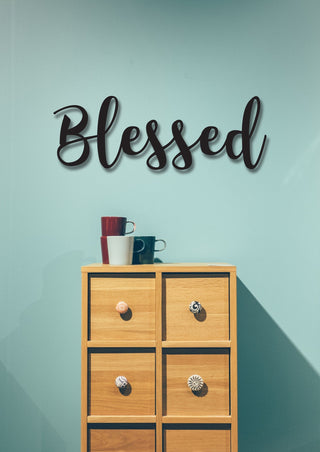 Blessed Metal Sign Blessed Sign Personalize Any Name Any Words Decorations