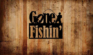 Gone Fishin' Best Day Ever Metal Sign Cut Metal Sign Wall Decor Decorations