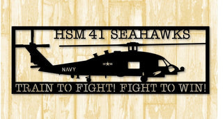 Hsm 41 Seahawks Train To Fight! Fight To Win Metal Sign Cut Metal Sign Wall Decor Decorations