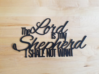 The Lord Is My Shepherd Sign Metal Word Art Metal Sign Psalm 23:1 The Lord Is My Shepherd I Shall Not Want Metal Scripture Wall Art Decorations