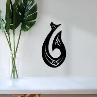 Fish Hook Decor Metal Fish Hook Art Fish Hook Ornament Hawaiian Tribal Decor Metal Wall Decor Kids Room Decor Decorations