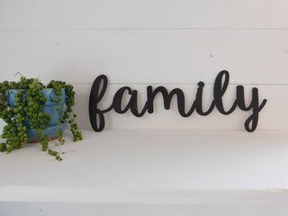 Family Sign Metal Family Sign Rustic Word Art Sign Housewarming Gift Idea Decorations