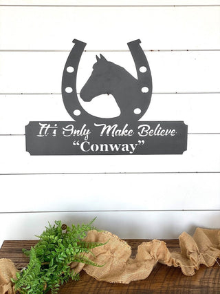 Personalized Horse Stall Metal Sign Custom Horse Name Sign Barn Horse Sign Horse Stall Nameplate Decorations