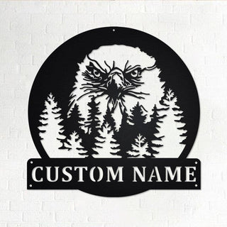 Custom Bald Eagle Forest Personalized Bald Eagle Name Sign Decoration For Room Bald Eagle Custom Bald Eagle Decorations