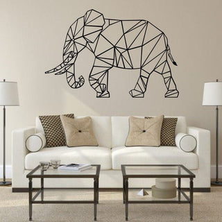 Metal Wall Decor Geometric Elephant Metal Elephant Decor Animal Art Wall Hanging Home Living Room Interior Decoration Decorations