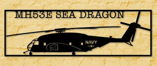 Mh53e Sea Dragon Helicopter Mine Countermeasures Metal Sign Cut Metal Sign Wall Decor Decorations