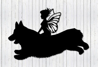 Corgi Fairy The Legend Metal Sign Cut Metal Sign Wall Decor Decorations